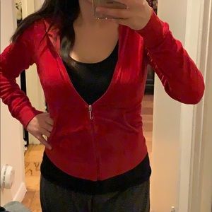 Red juicy couture zip up